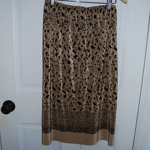 Vintage Animal Print pleated skirt